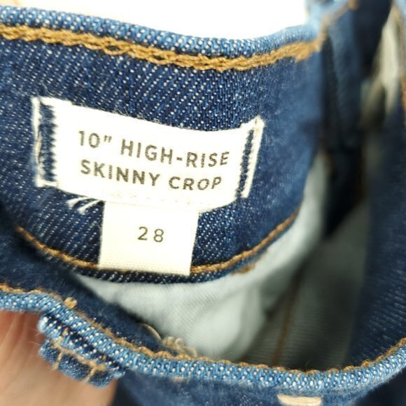 Madewell 10" High-Rise Skinny Crop Jeans 28 Macarthur Wash: Exposed Zip Edition - Picture 6 of 16